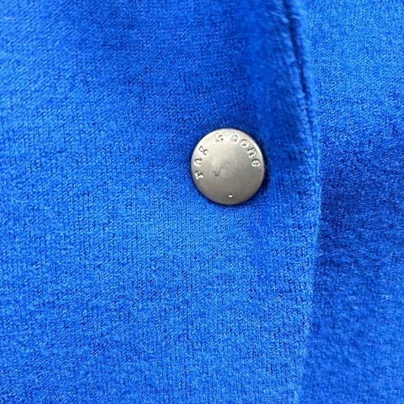 Rag & Bone Royal Blue Wool Blazer 1 Snap Closure Front Size 2 - Picture 2 of 7